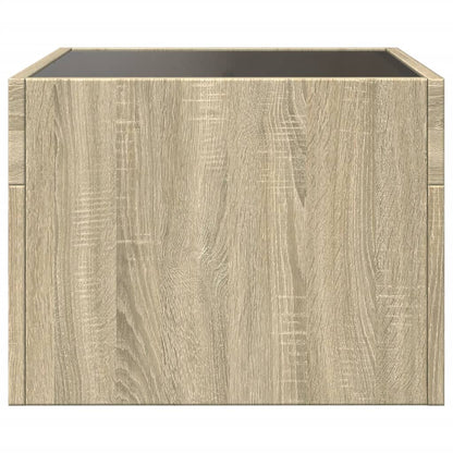 Salongbord Sofabord Sonoma Eik med Infinity LED 40x40x30 cm