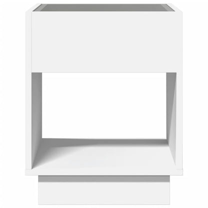 Salongbord Sofabord Hvit med Infinity LED 40x40x50 cm