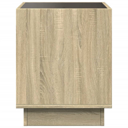 Salongbord Sofabord Sonoma Eik med Infinity LED 40x40x50 cm
