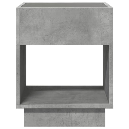 Salongbord Sofabord Betonggrå med Infinity LED 40x40x50 cm