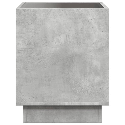 Salongbord Sofabord Betonggrå med Infinity LED 40x40x50 cm