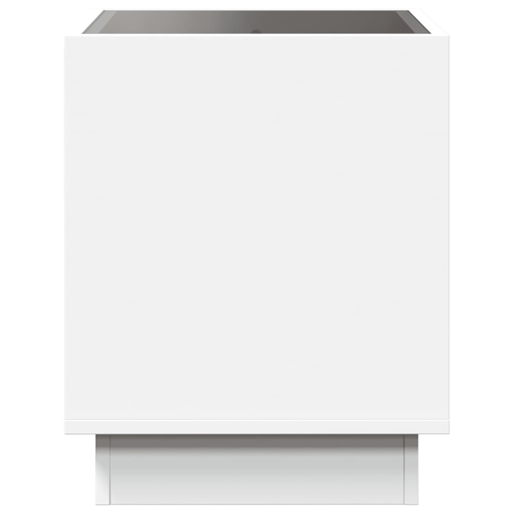 Salongbord Sofabord Hvit med Infinity LED 50x50x50 cm