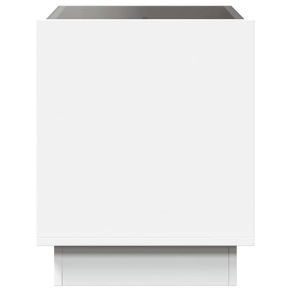 Salongbord Sofabord Hvit med Infinity LED 50x50x50 cm