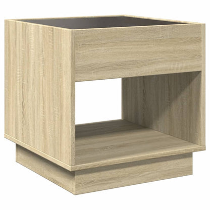 Salongbord Sofabord Sonoma Eik med Infinity LED 50x50x50 cm