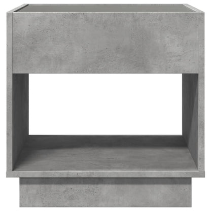 Salongbord Sofabord Betonggrå med Infinity LED 50x50x50 cm