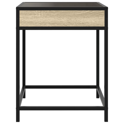 Salongbord Sofabord Sonoma Eik med Infinity LED 40x40x51 cm