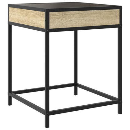 Salongbord Sofabord Sonoma Eik med Infinity LED 40x40x51 cm