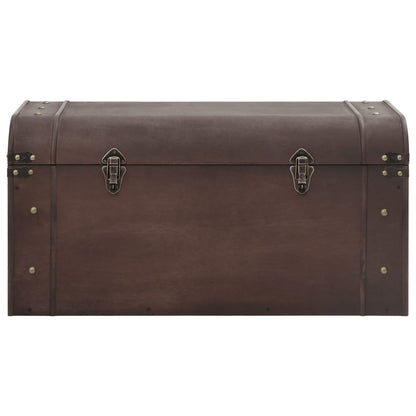Oppbevaringskiste med låser mørkebrun 79,5x39,5x39,5 cm kryssfiner