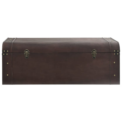 Oppbevaringskiste med låser mørkebrun 110x50x39,5 cm kryssfiner