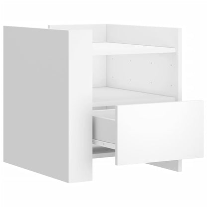 Nattbord Sengbord Hvit 45x50x50 cm