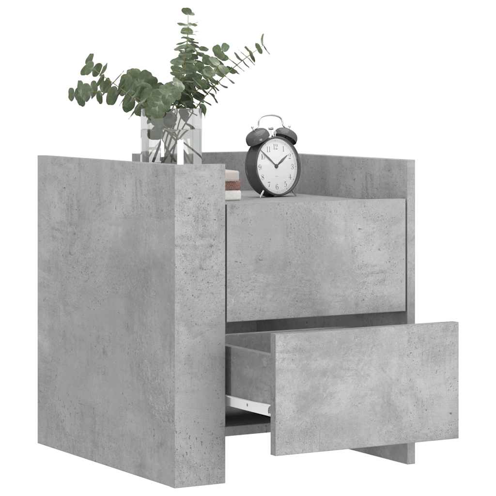 Nattbord Sengbord Betonggrå 45x50x50 cm