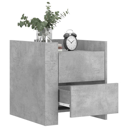 Nattbord Sengbord Betonggrå 45x50x50 cm