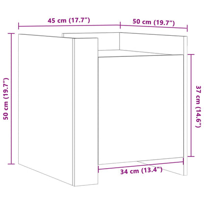 Nattbord Sengbord Svart 45x50x50 cm