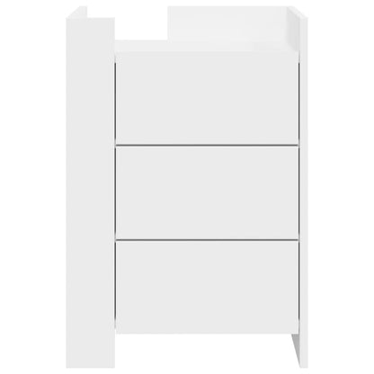 Nattbord Sengbord Hvit 45x50x65 cm