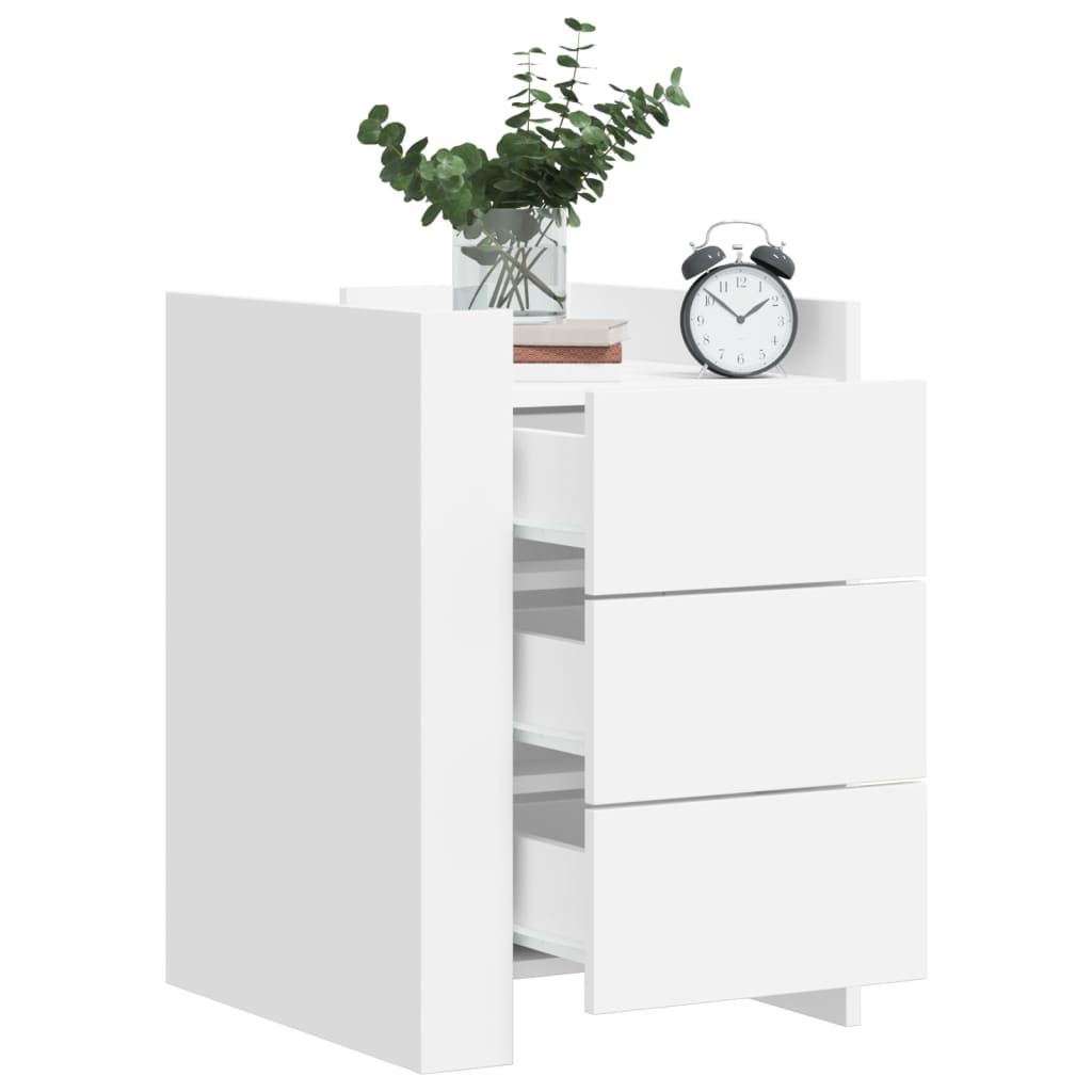 Nattbord Sengbord Hvit 45x50x65 cm