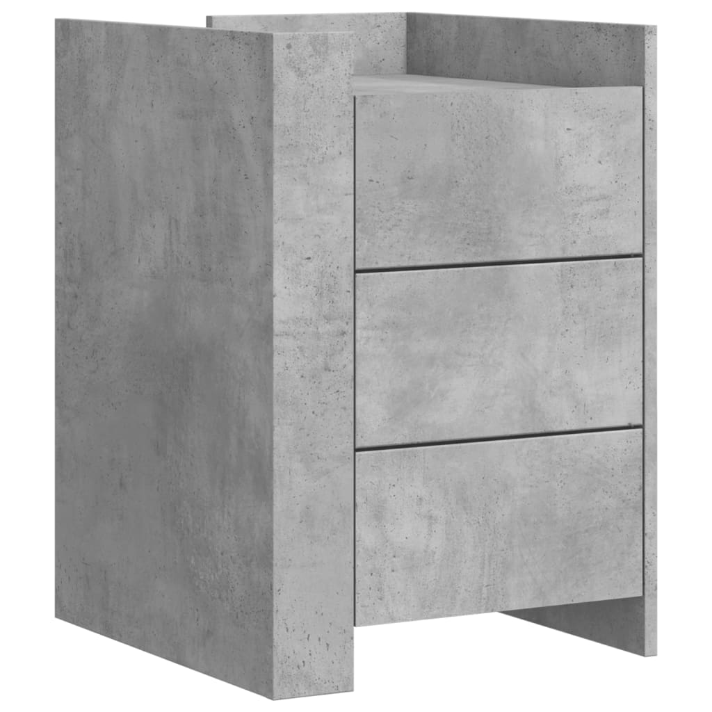Nattbord Sengbord Betonggrå 45x50x65 cm