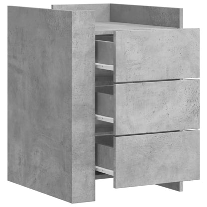 Nattbord Sengbord Betonggrå 45x50x65 cm