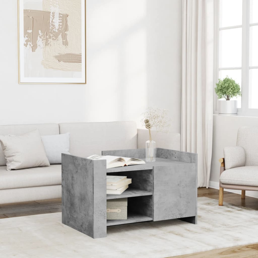 Salongbord Sofabord Betonggrå 80x50x50 cm