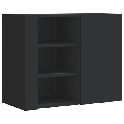 Veggskap Svart 75x35x60 cm