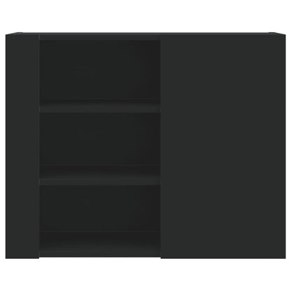 Veggskap Svart 75x35x60 cm