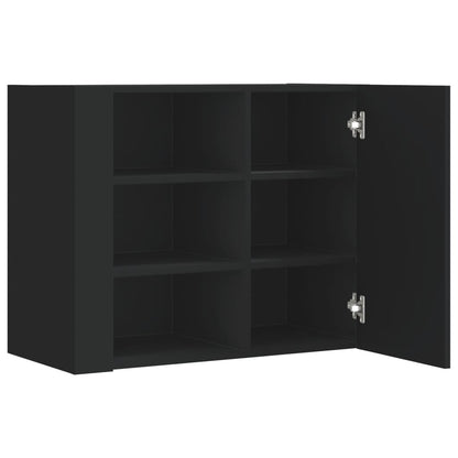 Veggskap Svart 75x35x60 cm