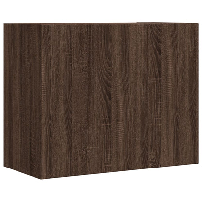 Veggskap Brun Eik 75x35x60 cm