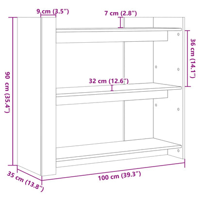 Avlastningsbord konsollbord Svart 100x35x90 cm
