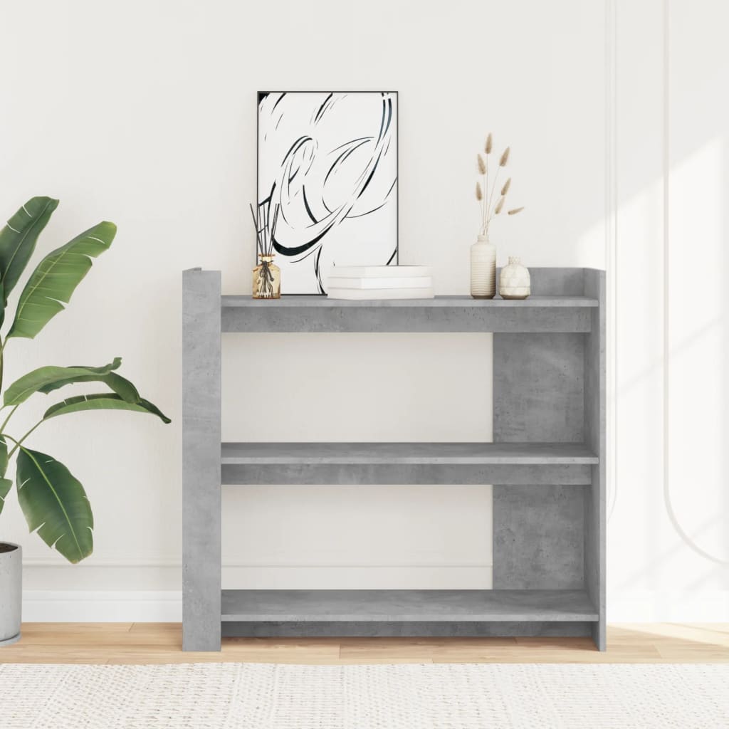 Avlastningsbord konsollbord Betonggrå 100x35x90 cm