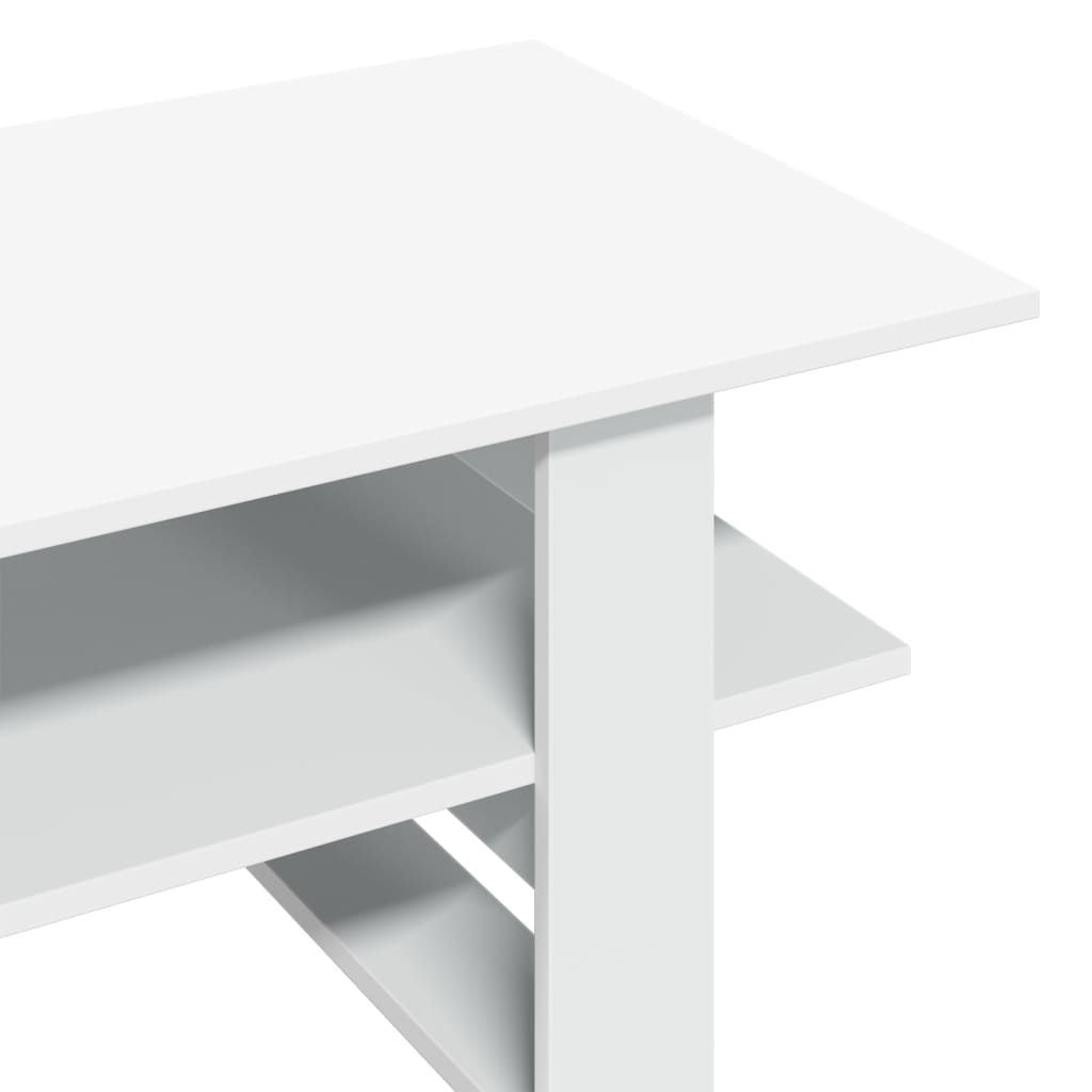 Salongbord Sofabord Hvit 102x55x42 cm