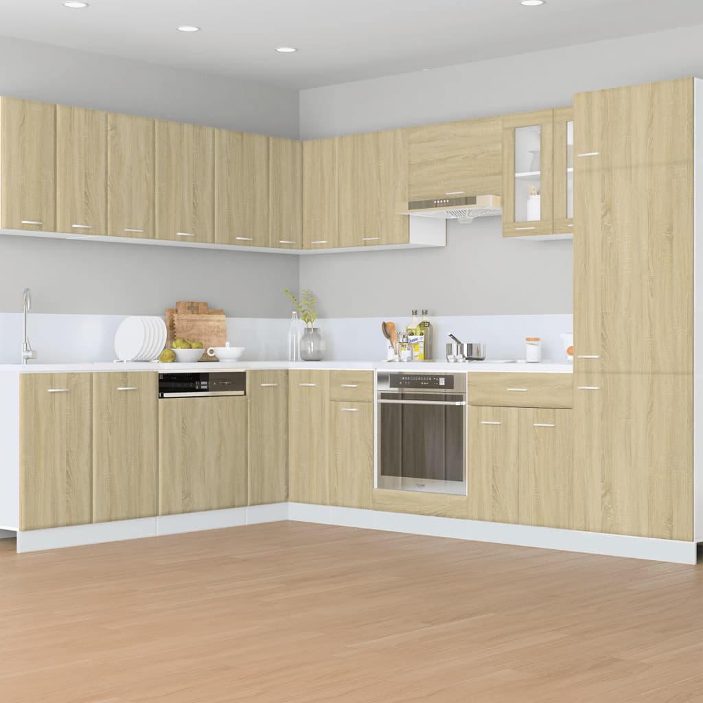 Kjøkkeninnredning Kjøkkenskap Lyon Sonoma Eik 60x57x207 cm