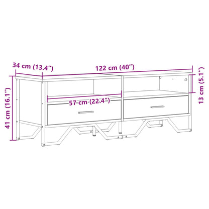 TV-Møbel Brun Eik TV-benk 122x34x41 cm