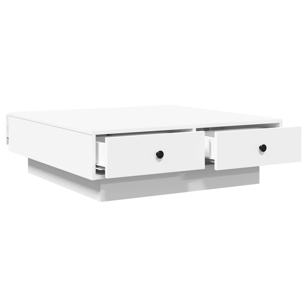 Salongbord Sofabord Hvit 90x90x28 cm