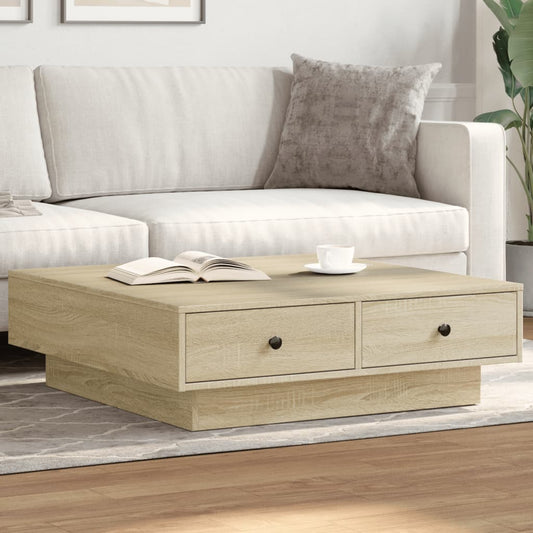Salongbord Sofabord Sonoma Eik 90x90x28 cm