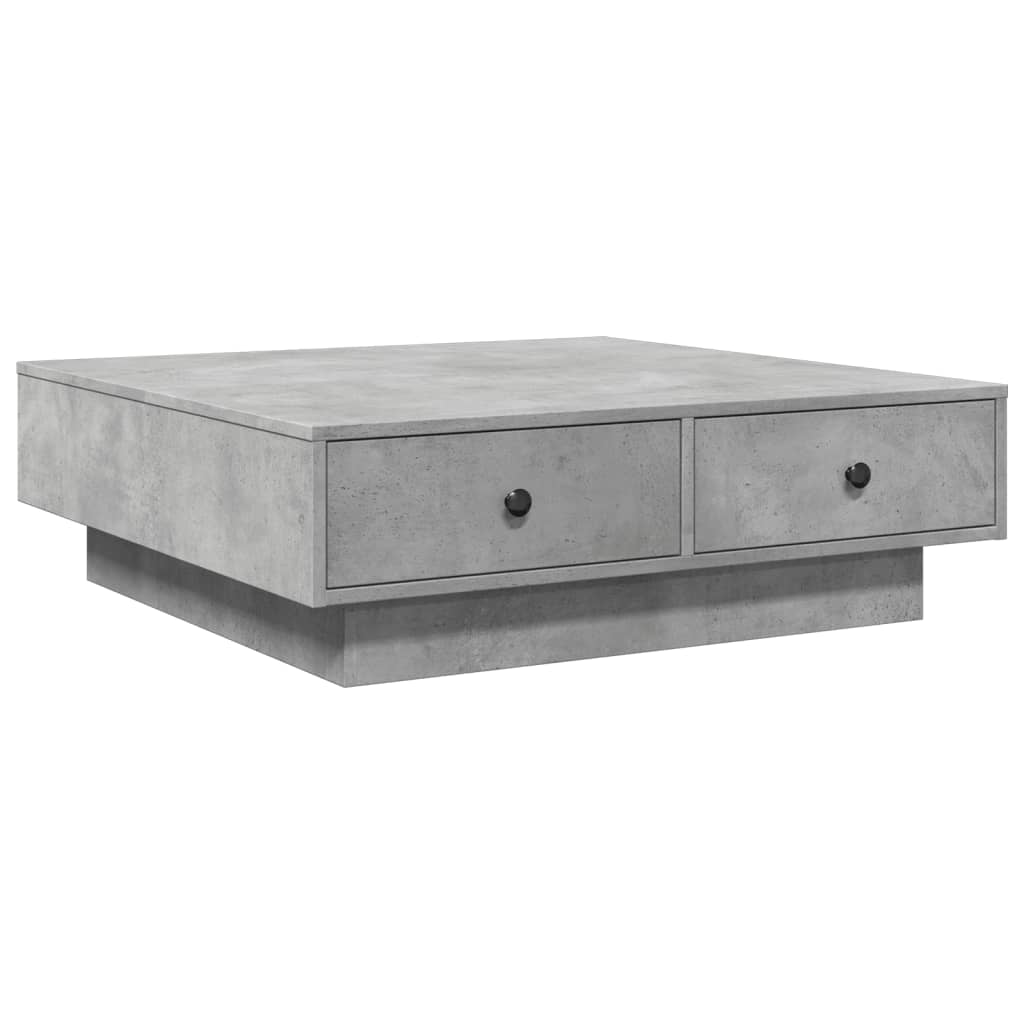 Salongbord Sofabord Betonggrå 90x90x28 cm
