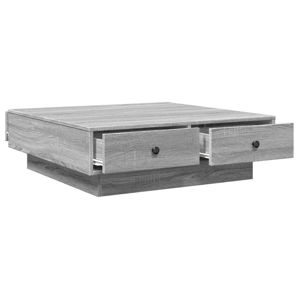 Salongbord Sofabord Sonoma Grå 90x90x28 cm