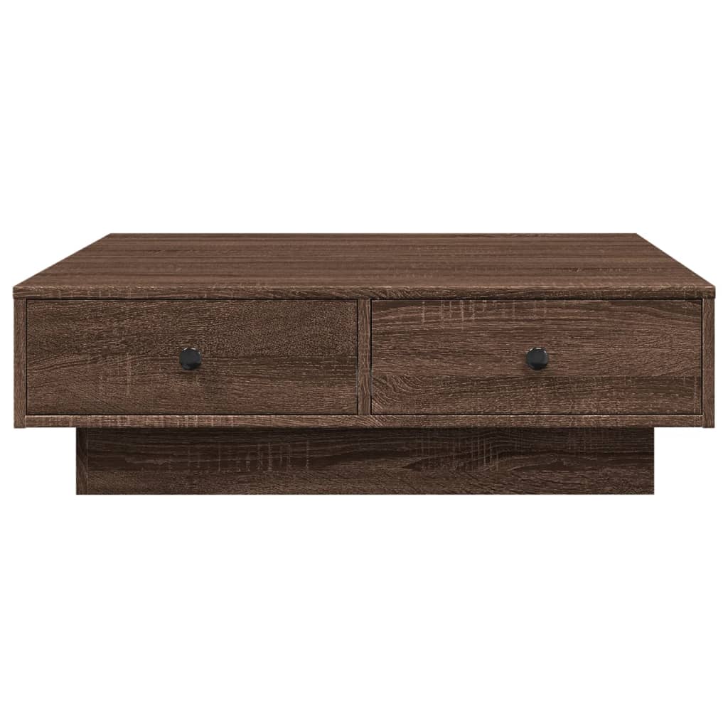 Salongbord Sofabord Brun Eik 90x90x28 cm