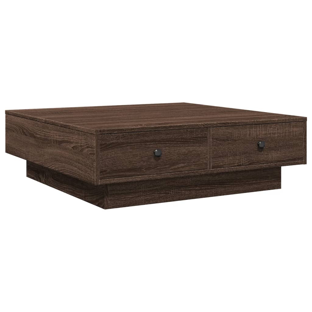 Salongbord Sofabord Brun Eik 90x90x28 cm