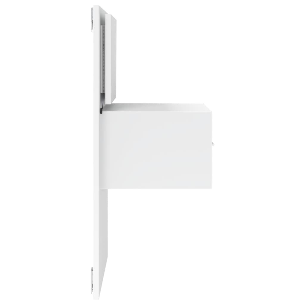 Nattbord Sengbord Hvit med LED-lys
