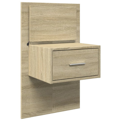 Nattbord Sengbord Sonoma Eik med LED-lys