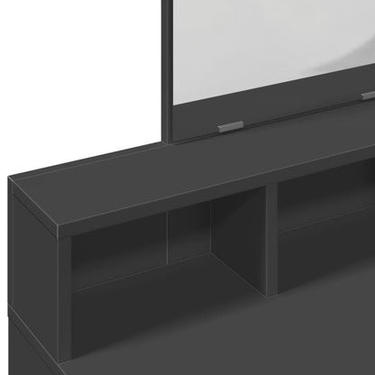 Sminkebord Svart speil 80x41x144,5 cm