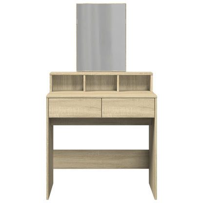 Sminkebord Sonoma Eik speil 80x41x144,5 cm