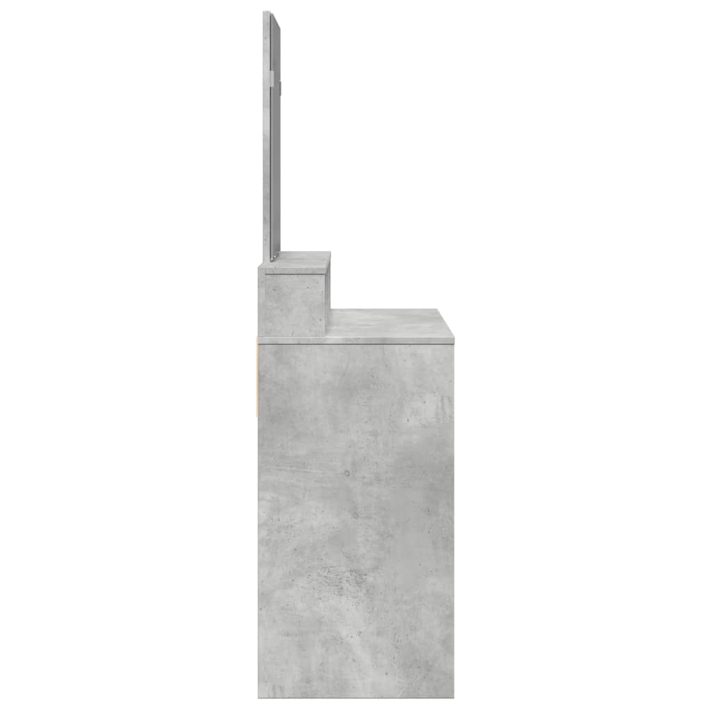 Sminkebord Betonggrå speil 80x41x144,5 cm