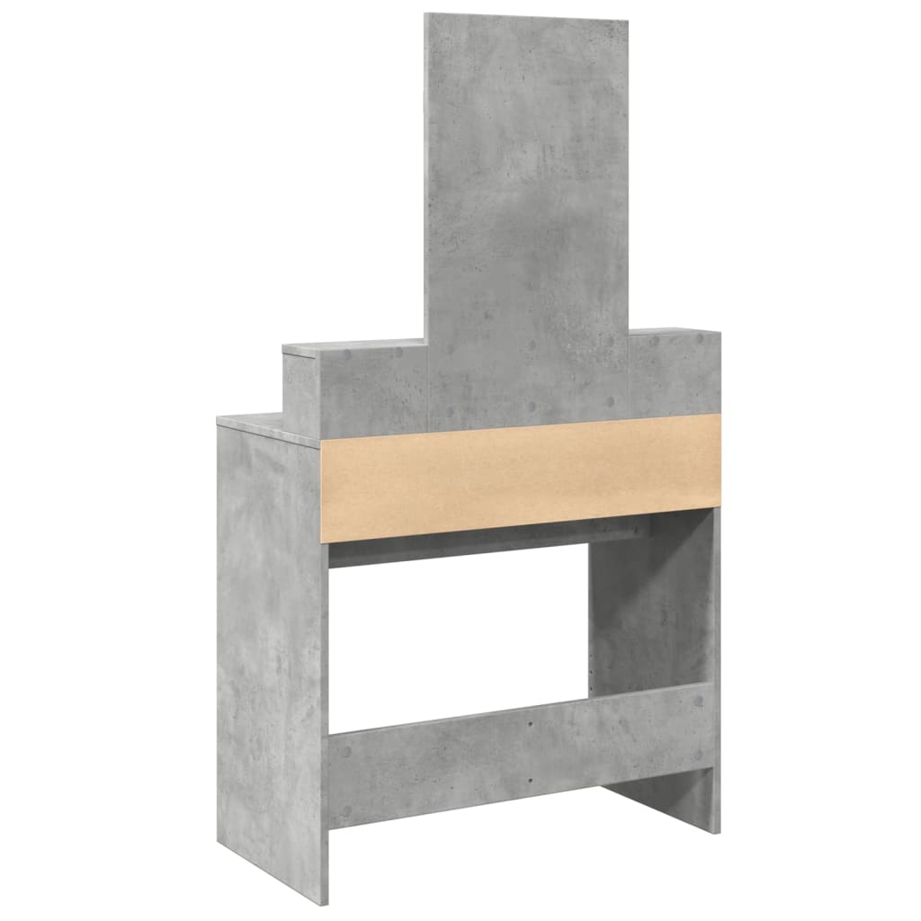 Sminkebord Betonggrå speil 80x41x144,5 cm