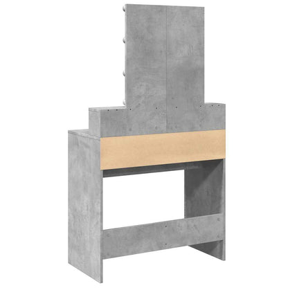 Sminkebord Betonggrå LED 80x41x144,5 cm