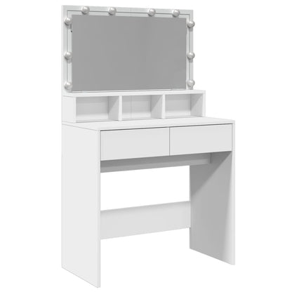 Sminkebord Hvit LED 80x41x134,5 cm
