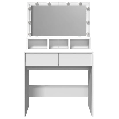 Sminkebord Hvit LED 80x41x134,5 cm