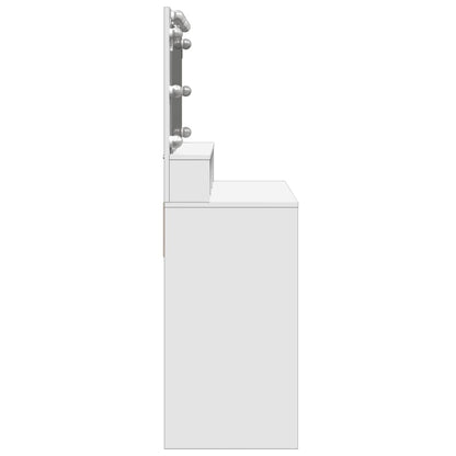 Sminkebord Hvit LED 80x41x134,5 cm