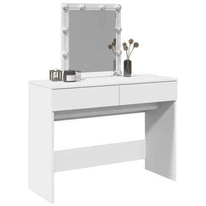 Sminkebord Hvit LED 100x40x130 cm