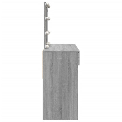 Sminkebord Sonoma Grå LED 100x40x130 cm