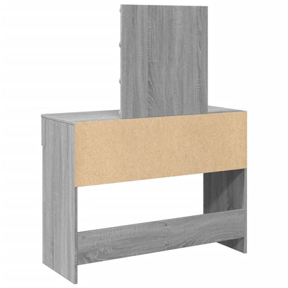 Sminkebord Sonoma Grå LED 100x40x130 cm